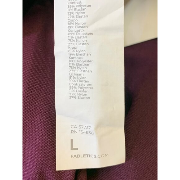 Fabletics Women Ella High-Impact Sport Bra Large L Purple Athletic Stretch New - Picture 7 of 7